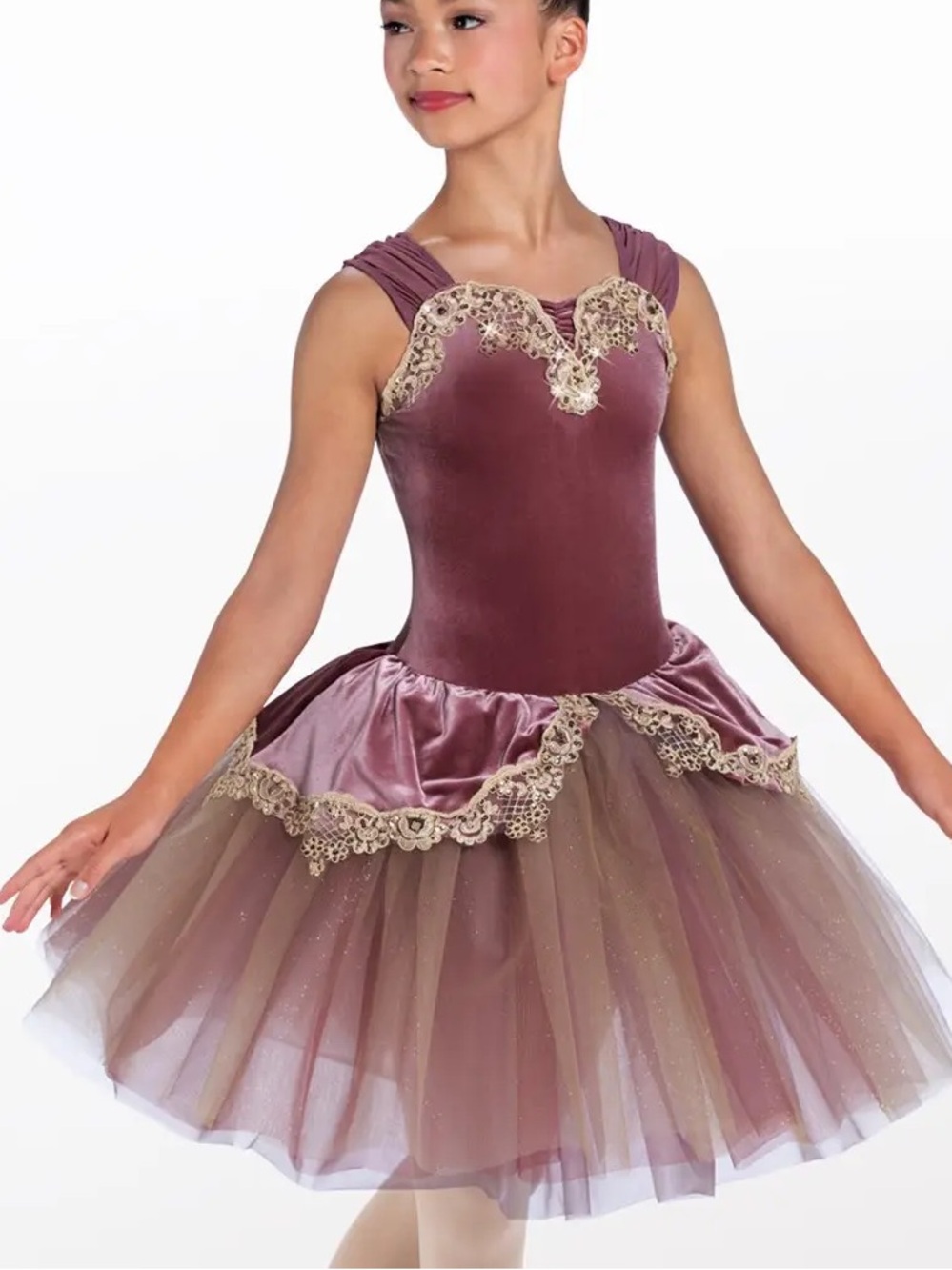 3/$75 Weissman Purple/Pink Velvet Ballet Dance Costume